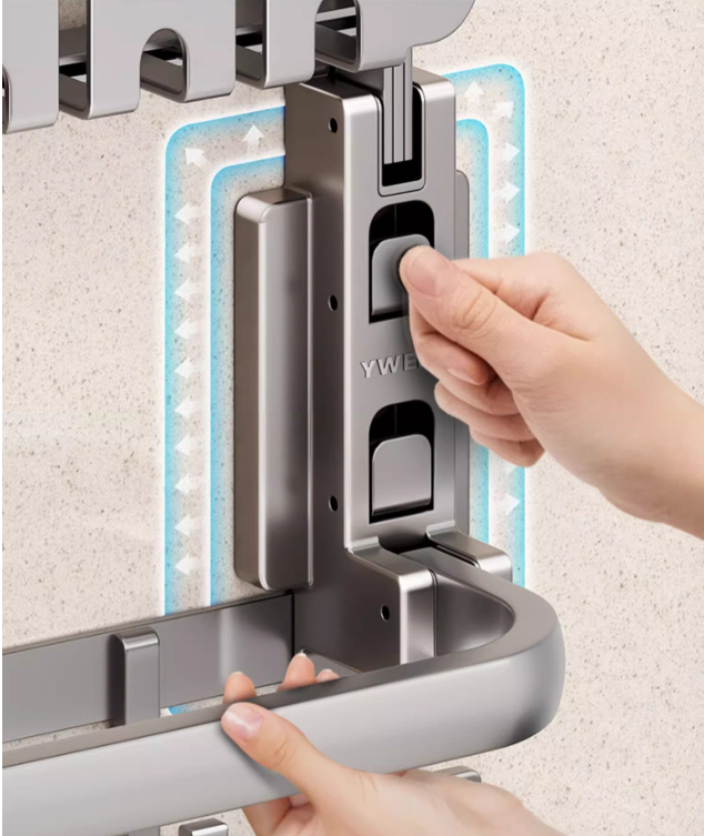 fb 🛁 Porte-Serviettes Mural 60cm – Fixation Ultra-Puissante à 4 Ventouses