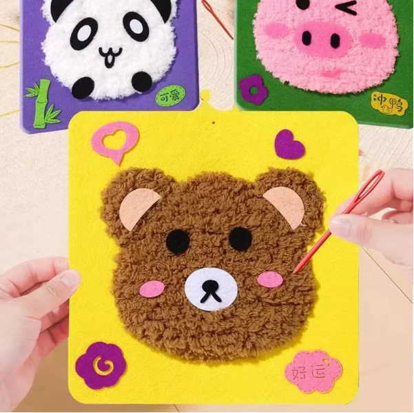 Kit de Broderie Magique pour Enfants (Lot de 6 Animaux)